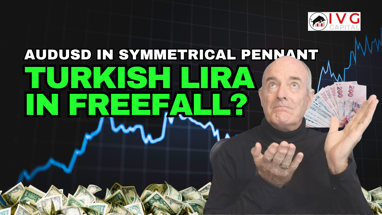 AUDUSD symmetrical pennant and NZDUSD ascending triangle while Turkish Lira collapses in forex markets
